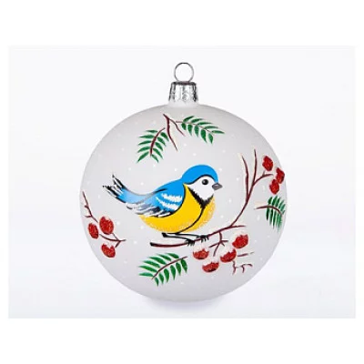 Елочное украшение, шар Ш6 95мм "Рябинка" С308