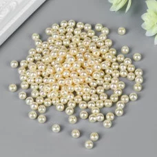 Набор бусин для творчества пластик "Ванильный лёд" набор 200 шт d=0,6 см 4762456