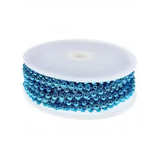 Новогоднее украшение бусы на ёлку синие "Роскошь", 10 м, 8 мм, НУ-3411