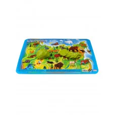 Настольное покрытие для лепки А4+,  ЖИВОТНЫЕ РОССИИ-2 (НПД-0895) пластик НПД-0895