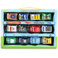 Набор игрушек "Пуллбэк: Мини-автомобили" (5 см, 12 шт., пружинный механизм) BBA1602-128