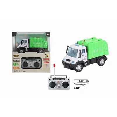 Машинка на р/у 13 см "Мусоровоз" (акк.3,7V в комп,2*АА не компл.,USB,свет,звук) (Арт. M0624-40CS)