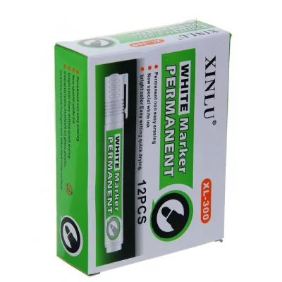 Маркер перманентный белый наконечник круглый 3мм 1399288