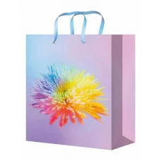 Optima Пакет подарочный с глянц.ламинацией 22x31x10 см (МL) Разноцветный цветочек, 128 г ПКП-4265