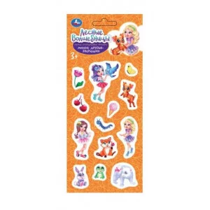 Мягкие многораз наклейки 97*227мм лесные волшебницы Умка 4680107916075