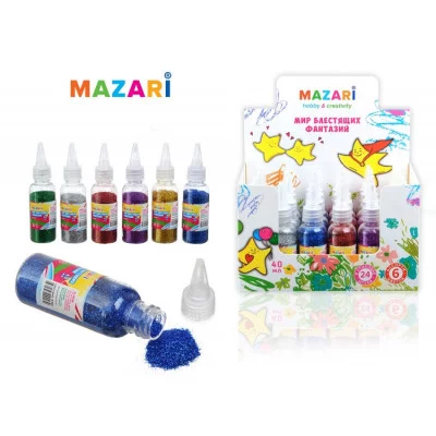 Блёстки декоративные 40 мл, ассорти 6 цветов M-5662