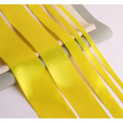 Лента атласная 1 см*25±1ярд №112 жёлтый АУ 2611783