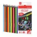 Карандаши цв. НЕОНОВЫЙ ОСЬМИНОГ, неоновые и классич (КЦ-3876),трехгран.наб12 цв,d=3мм,2М, КЦ-3876