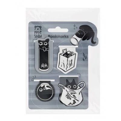 Закладки магнитные для книг, 4шт., MESHU "Meow Sy", соф-тач 382180