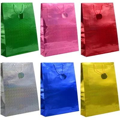 Пакет подарочный бумажный ламинированный голография. Размер: 260*380*127 мм.,6 видов, 1шт. WINTER WINGS E31383