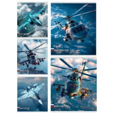 Тетрадь КЛЕТКА 48л. БОЕВАЯ АВИАЦИЯ (48-8022) цветная мелованная обложка 48-8022