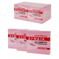 Бумага для заметок с клеевым краем РОЗОВАЯ ЗБ-4584 пастель, 51х51 мм, 100л,