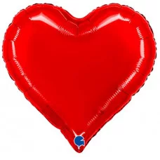 Шар (18\'\'/46 см) Сердце, Люкс, Красный, 1 шт. 18308R