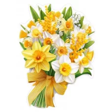 Украшение на скотче "Букет из нарциссов, мимозы и ландышей" АО Праздник 5.0002397