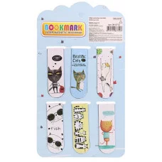 Набор магнитных закладок Необычные коты, 6 шт, в ассортименте  ЗК-6752 461-0-144-86752-8