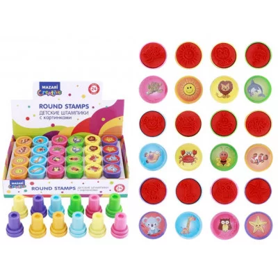 Штампик детский с картинками 1 шт., размер 2,2х3 см ассорти M-9949