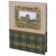 Блокнот МАЛЫЙ ФОРМАТ 110х147 мм А6, 80 л. ламинированная обложка, выборочный лак, клетка, BRAUBERG, Шотландка 123245