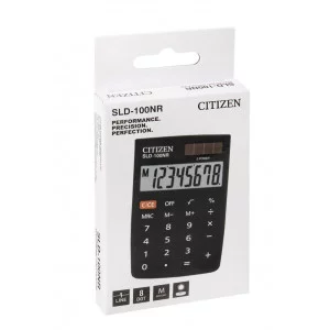 Калькулятор карманный Citizen SLD-100NR, 8 разрядов, двойное питание, 58*88*10мм, черный 268473