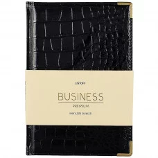 КНИГА для записей А5, 80л. BUSINESS PREMIUM Иск.кожа с порол. Iguana темно-синий КЗБПК5803623