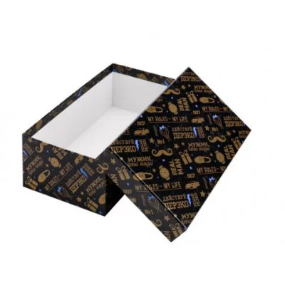 Коробка прямоугольная подарочная Дерзкий мужчина 28,5 х 18,5 х 12 см РазборПП-4534