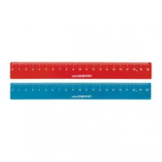 Линейка 20 см пластик непрозрач. ассорти 053596