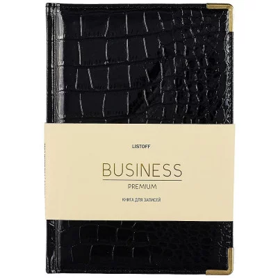 КНИГА для записей А5, 80л. BUSINESS PREMIUM Иск.кожа с порол. Iguana темно-синий КЗБПК5803623