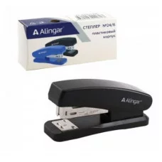 Степлер №24/6 Alingar на 20 л. корпус пластиковый, черный AL6001