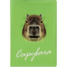 Обложка на паспорт Капибара анфас ПВХ ОП-1297