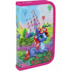 ТМ "Profit" Пенал 1-секц, большой ПОНИ И ЗАМОК (ПН-7684) 190х115, ламинированный картон