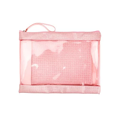Папка для тетрадей на молнии сверху А4+А5 РОЗОВАЯ (ПТ-5897) ПВХ ПТ-5897