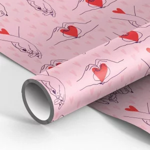 Упаковочная бумага 1шт глянц. 70*100см, MESHU "Falling in love", 90г/м2 340588