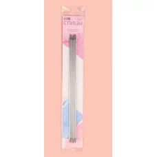 Спицы для вязания чулочные сталь 24см d3,0мм (5шт) PVC пакет АУ 1161199