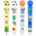 Авторучка 10-ти цветная SPORTS  детская цветной корпус с рисунком ассорти JD-6647