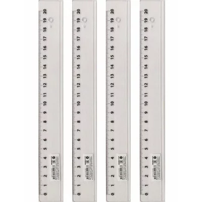 Линейка 20 см. ПРОЗРАЧНАЯ (Л-9293) ПП-00040132