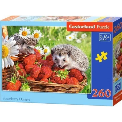 Пазл Castorland Ежики и клубника 260 дет.MIDI