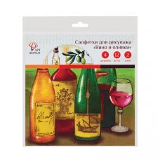 Салфетка д/декупажа 1шт АРТформат ВИНО расцветка в ассортименте Разбор105427
