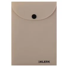 Папка-конверт на кноп А6 115*165мм 0,25мм KLERK Nude непрозрачная пыльный бежевый 241314