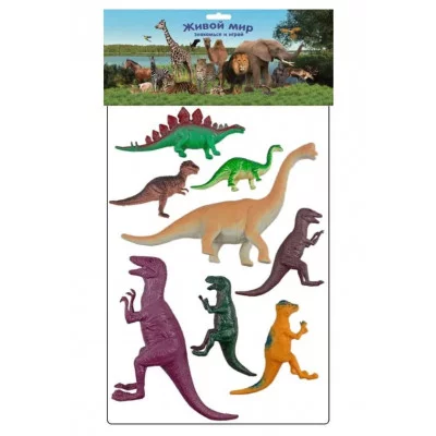 Набор животных (8 штук) "Динозавры" в пакете HB2647A