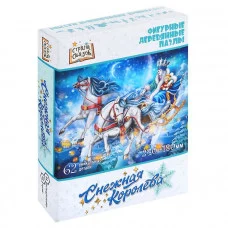 Фигурный деревянный пазл "Снежная королева" 8259