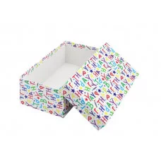 Коробка прямоугольная подарочная 1 шт Буквы 19 х 12 х 7,5 см РазборПП-4508