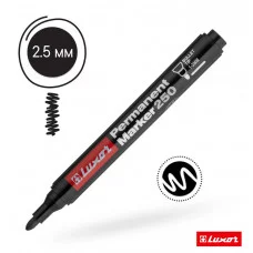 Маркер перманентный Luxor "250" черный, пулевидный, 1-3мм 233838