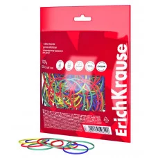 Канцелярские резинки для денег ErichKrause диаметр 60 мм/длина 100 мм, ассорти  59829
