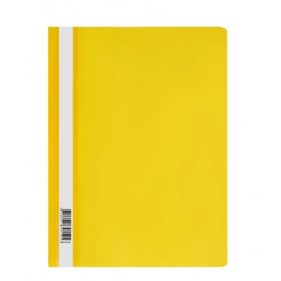 Папка-скоросшиватель пластик. СТАММ А4, 160мкм, желтая с прозр. верхом 355672