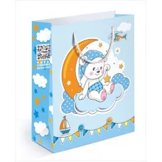 Пакет подарочный (M) медвежонок на месяце Хорошо 15.11.01221