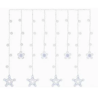 MILED Гирлянда Штора. "Звездное небо" 2,5*1м 92 лампы 8реж. холодный белый свет ГШ-0027