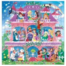 Пазл фигурный на подложке. 80 деталей. Замок принцессы. 30х30,5 см. ГЕОДОМ