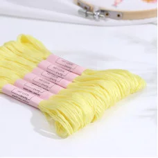 Нитки мулине 8±1м №445, цена за 1шт., ярко-жёлтый АУ 1361452