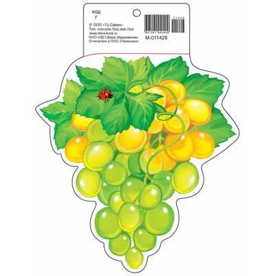 М-11426 Мини плакат Виноград(190х160 мм)