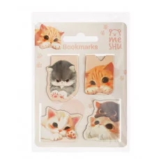 Закладки магнитные для книг, 4шт., MESHU "Cute kittens", матовая ламинация 382177