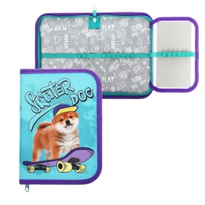 ПКТ 07-20 Skater dog -пенал п/э 1-отдел. средний 190*130 с откидной планкой ПКТ 07-20